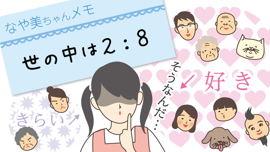なや美ちゃんメモ:世の中は2:8