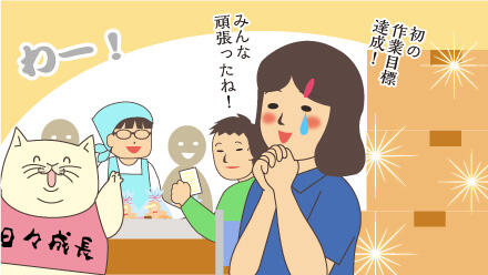 初の作業目標達成!みんな頑張ったね!